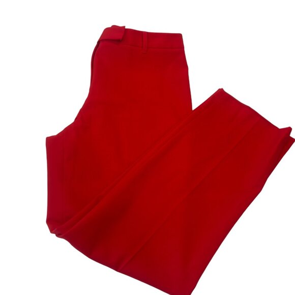 Chaus New York Women Orange Professional Trousers Pant SZ 12 Slim Straight Legs - Picture 2 of 13